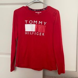 Tommy Hilfiger Red Long Sleeve Shirt